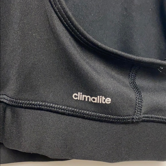 NICE ADIDAS CLIMALITE TECHFIT BLACK SPORT BRA! - Picture 4 of 5